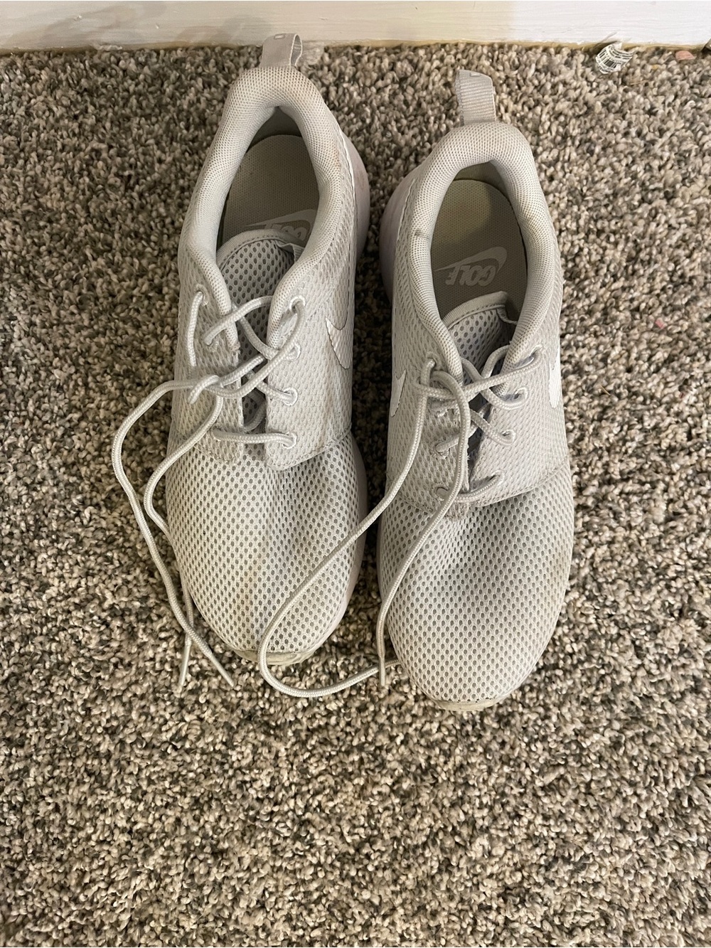 Nike Golf  Women's Light Gray Mesh Athletic Sneakers